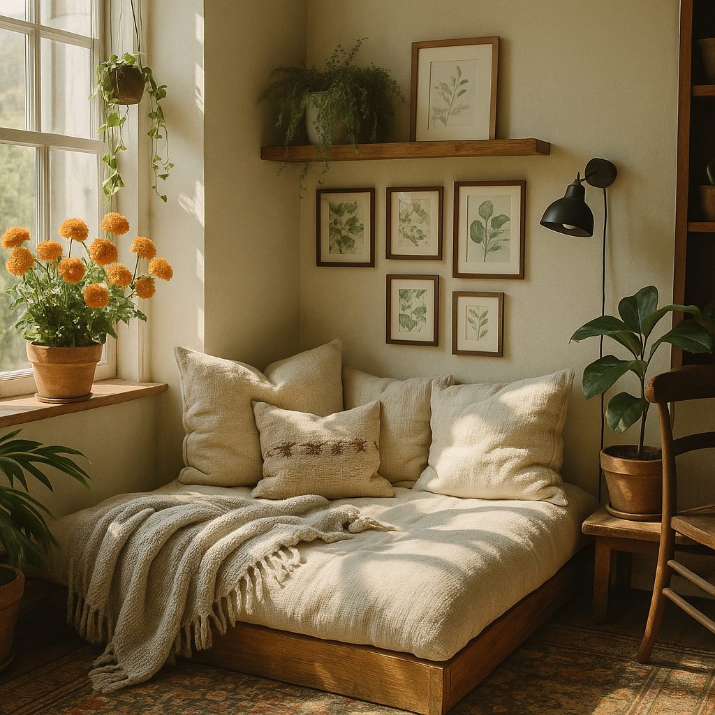 A corner that breathes with sunlight and softness