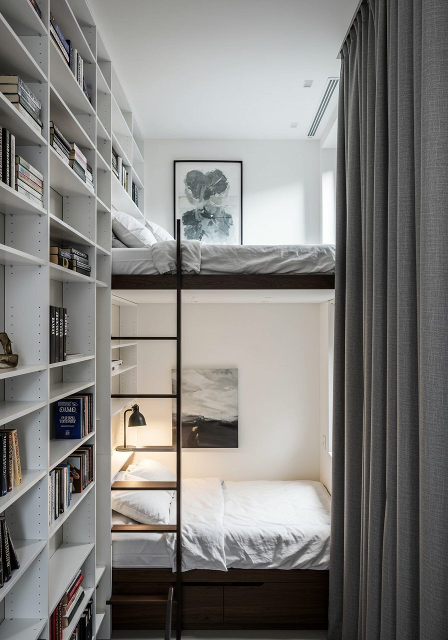 Touch, sound, and scent layers create comfort in a dark bedroom