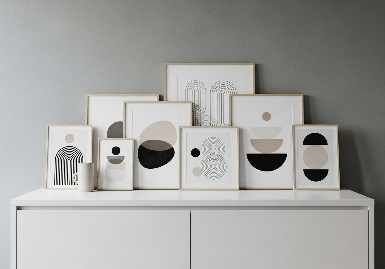 minimalist art prints kitchen decor