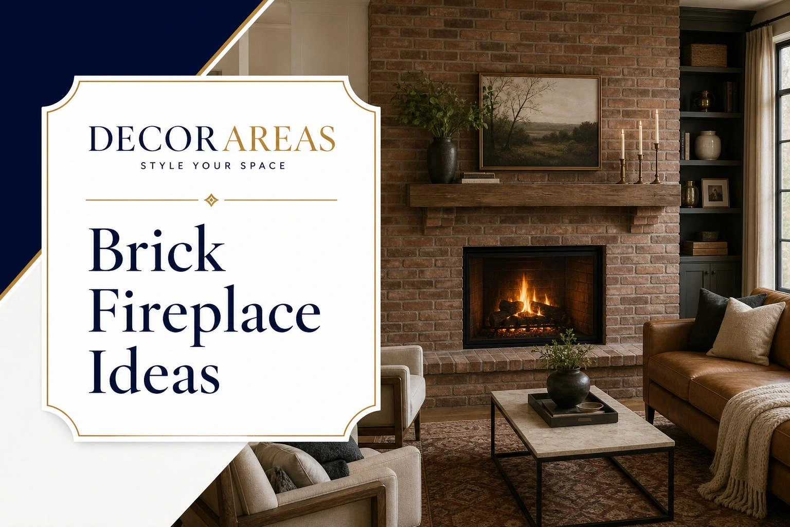 living room brick fireplace ideas