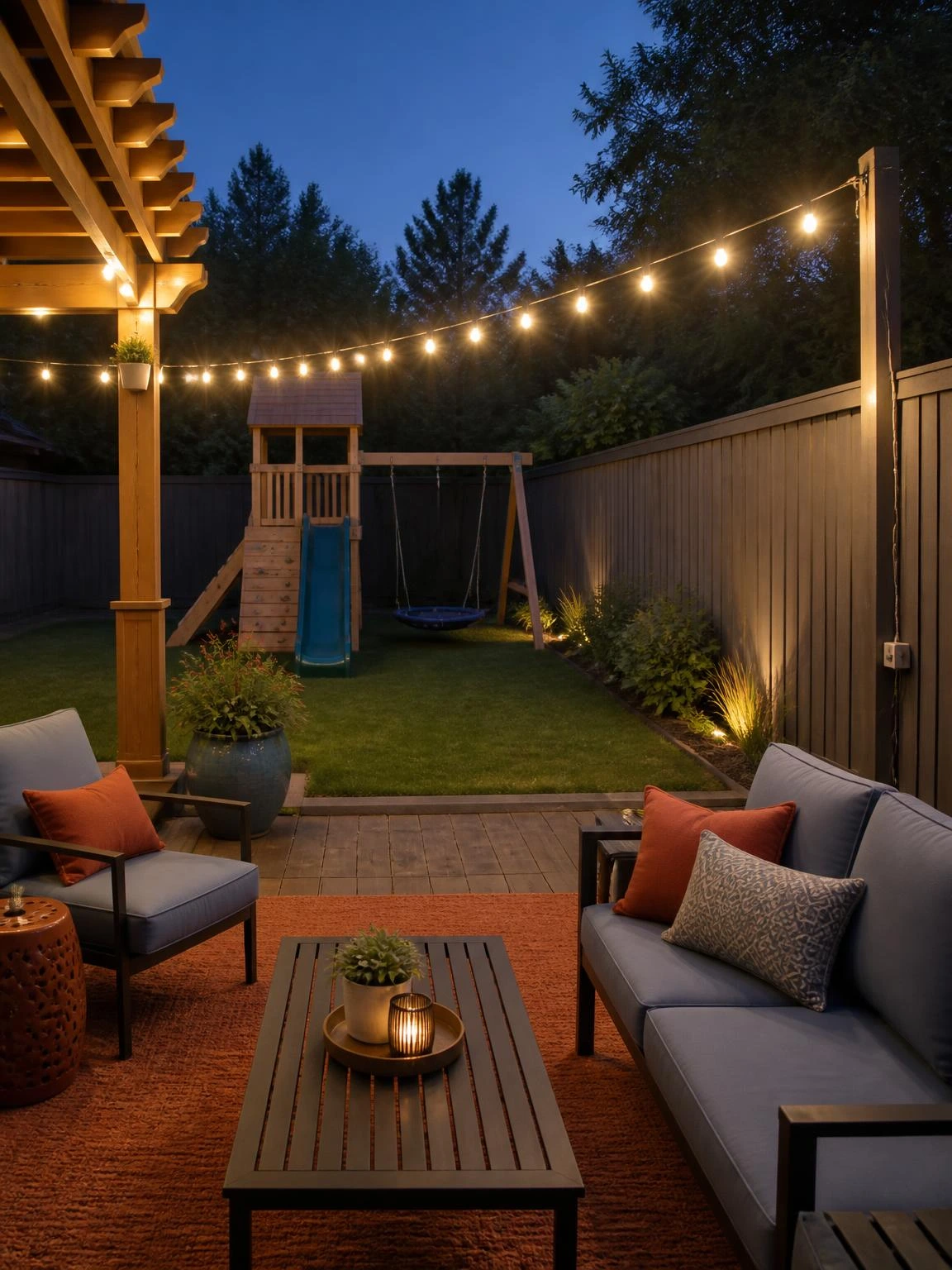 20- Backyard Night Play Lighting Rig - Backyard Ideas For Kids
